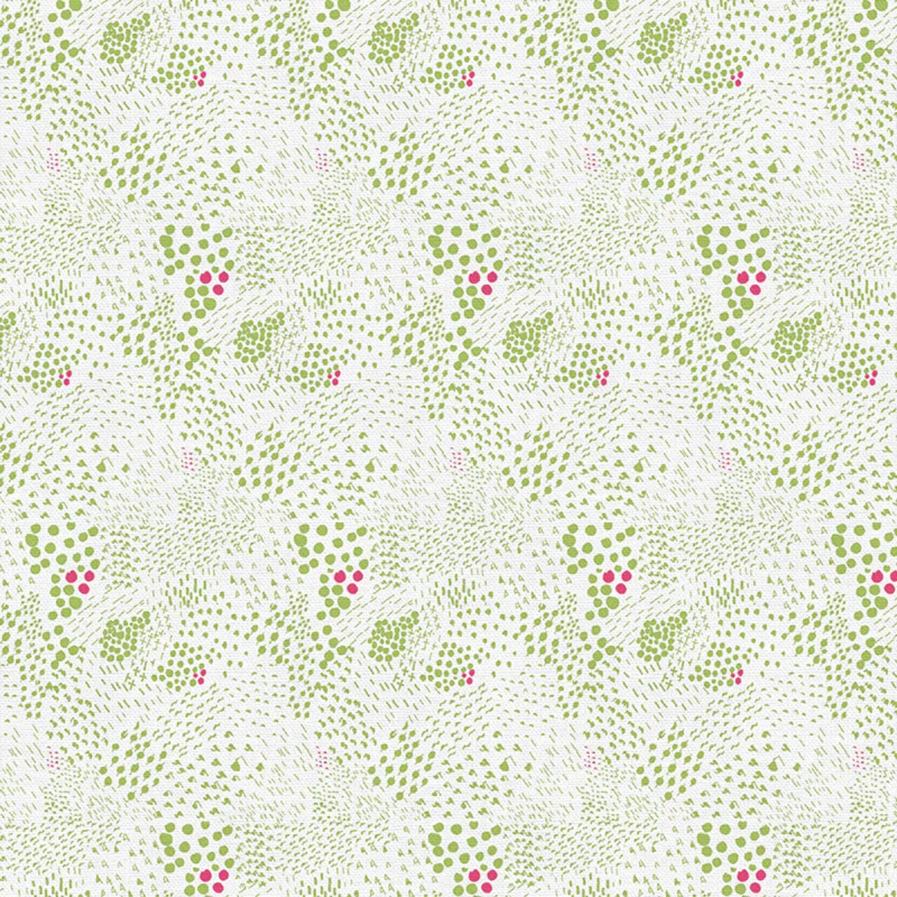 Paintbrush Studio Fabri-Quilt On Your Mark - Florals - White/Olive Blender